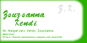 zsuzsanna kendi business card